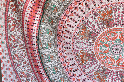 Bird of Prey Red Mandala Throw - Adore India   
