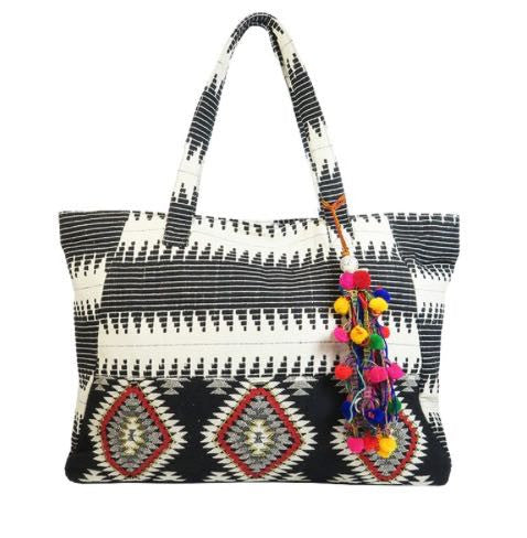 Boho Hippe B&W Bag - Adore India   