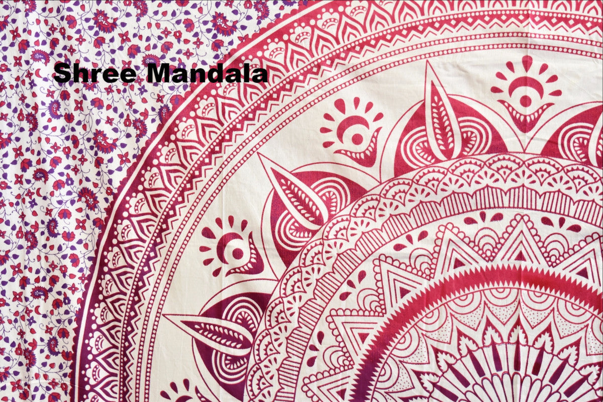 Daisy Pink Ombre Mandala Throw - Adore India   