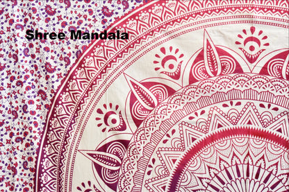 Daisy Pink Ombre Mandala Throw - Adore India   