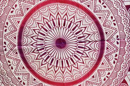 Daisy Pink Ombre Mandala Throw - Adore India   