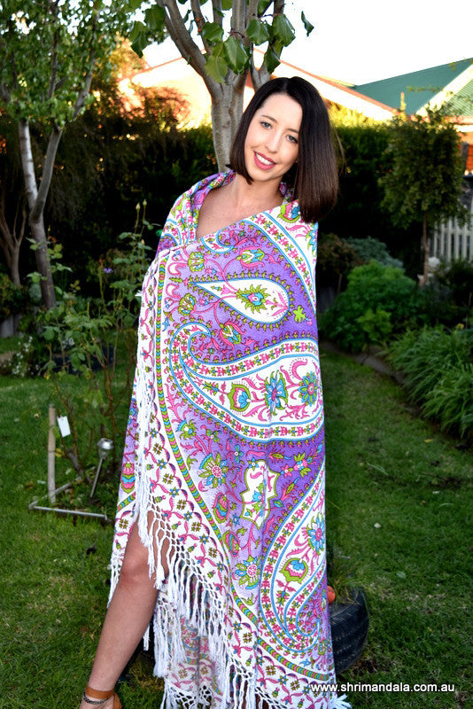 Lotus Purple Beach Roundie - Adore India   