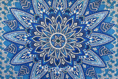 Neelkamal Blue Mandala Throw - Adore India   