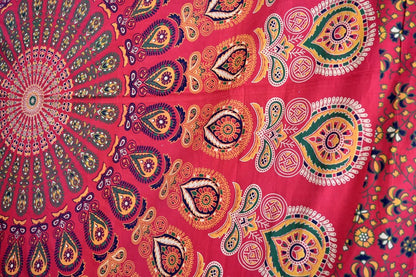 Harmony Red Mandala Throw - Adore India   