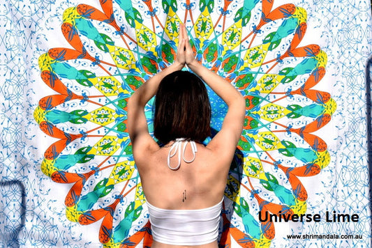 Wholesale Bulk Lot Universe Lime Mandala Throw- 3 Pcs - Adore India   