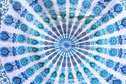 Harmony Lt Blue Mandala Throw - Adore India   
