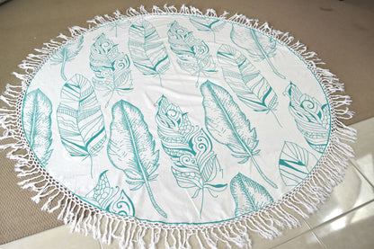 Calamus Turq Mandala Beach Roundie - Adore India   