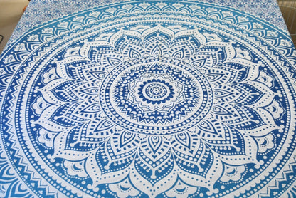 Star Blue Ombre Mandala Duvet Cover - Adore India   