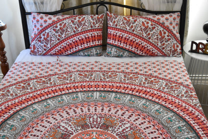 Bird of Prey Red Mandala Throw - Adore India   