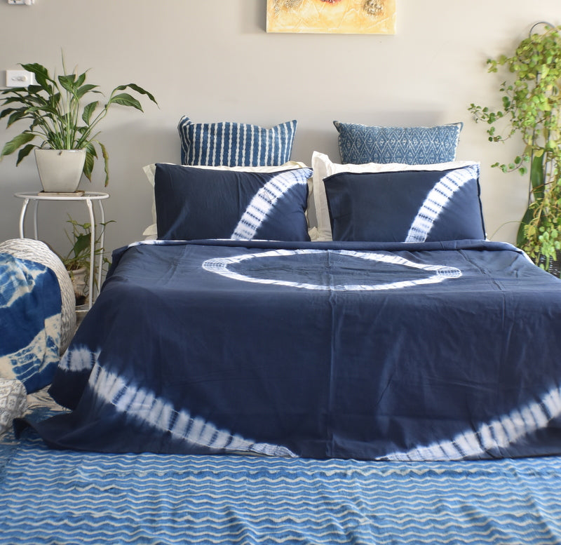 Chakra Mandala Hand Tie and Dyed Doona Quilt Cover Set - Adore India   