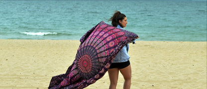 Harmony Pink Purple Mandala Throw - Adore India   