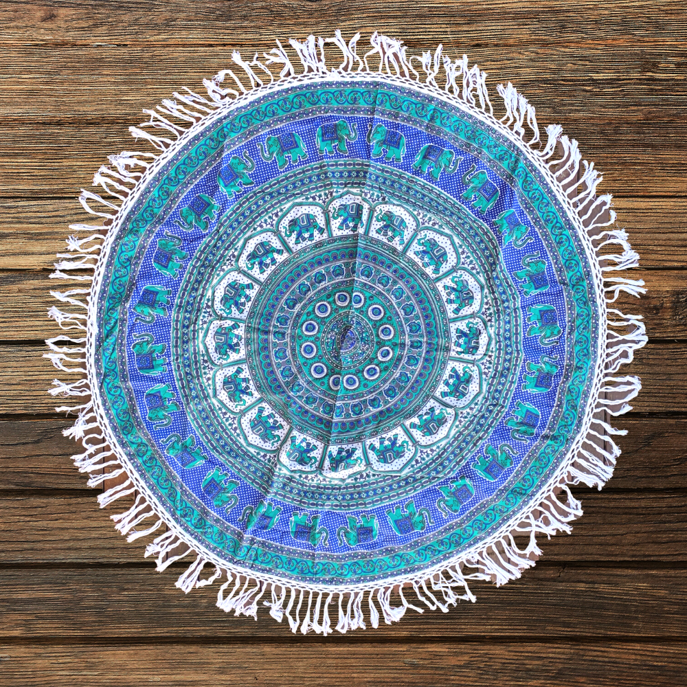 Good Luck King Mandala Beach Round Throw - Adore India   