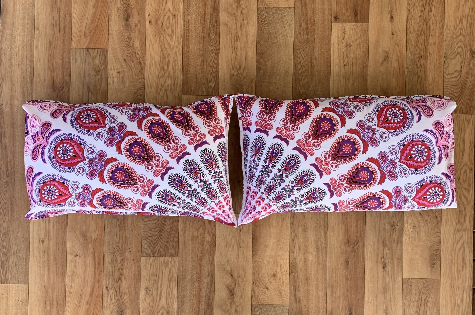 Harmony Pink Cotton Mandala Pillow Set 2Pcs - Adore India   