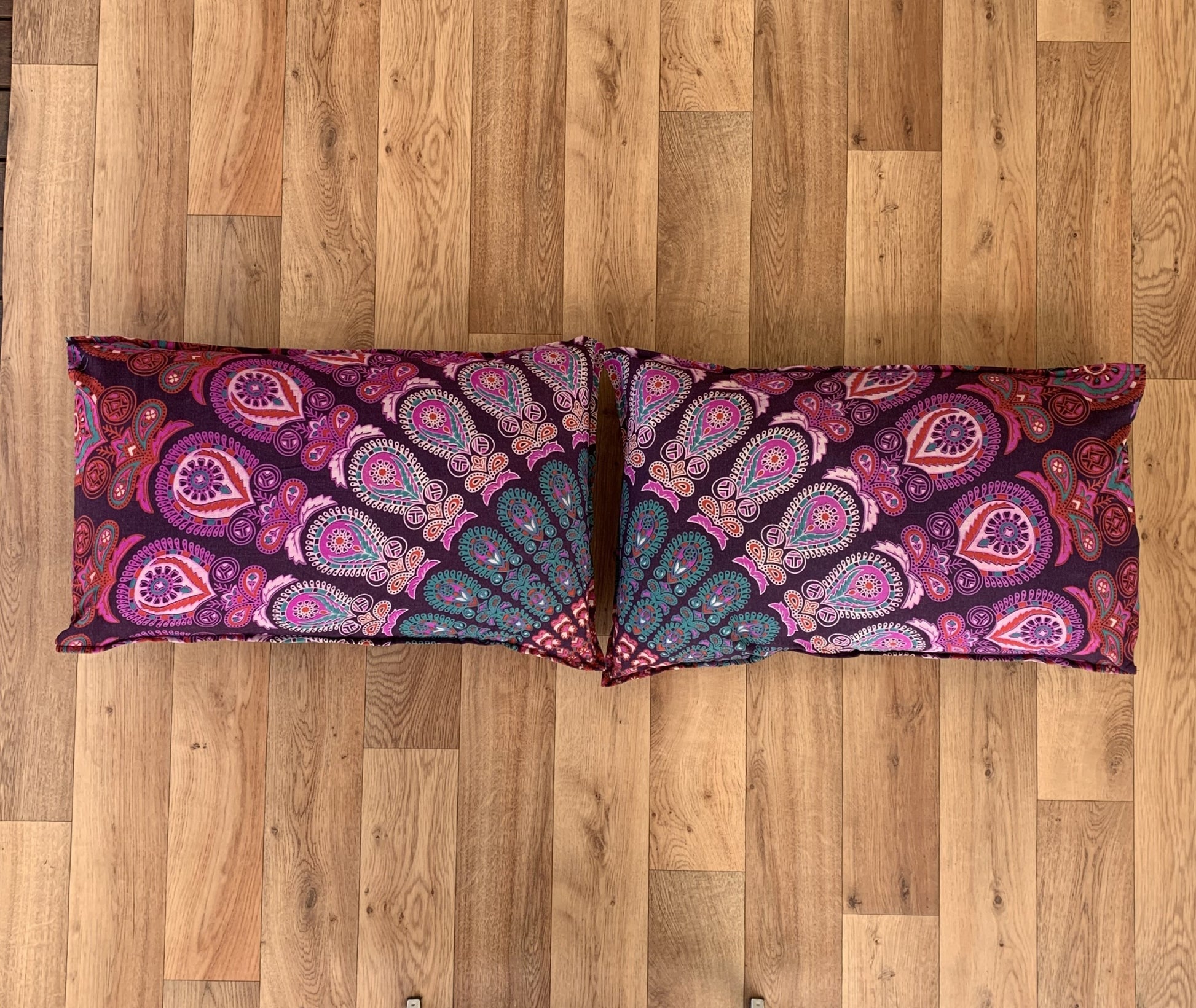 Harmony Purple Cotton Mandala Pillow Set 2Pcs - Adore India   
