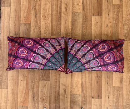 Harmony Purple Cotton Mandala Pillow Set 2Pcs - Adore India   