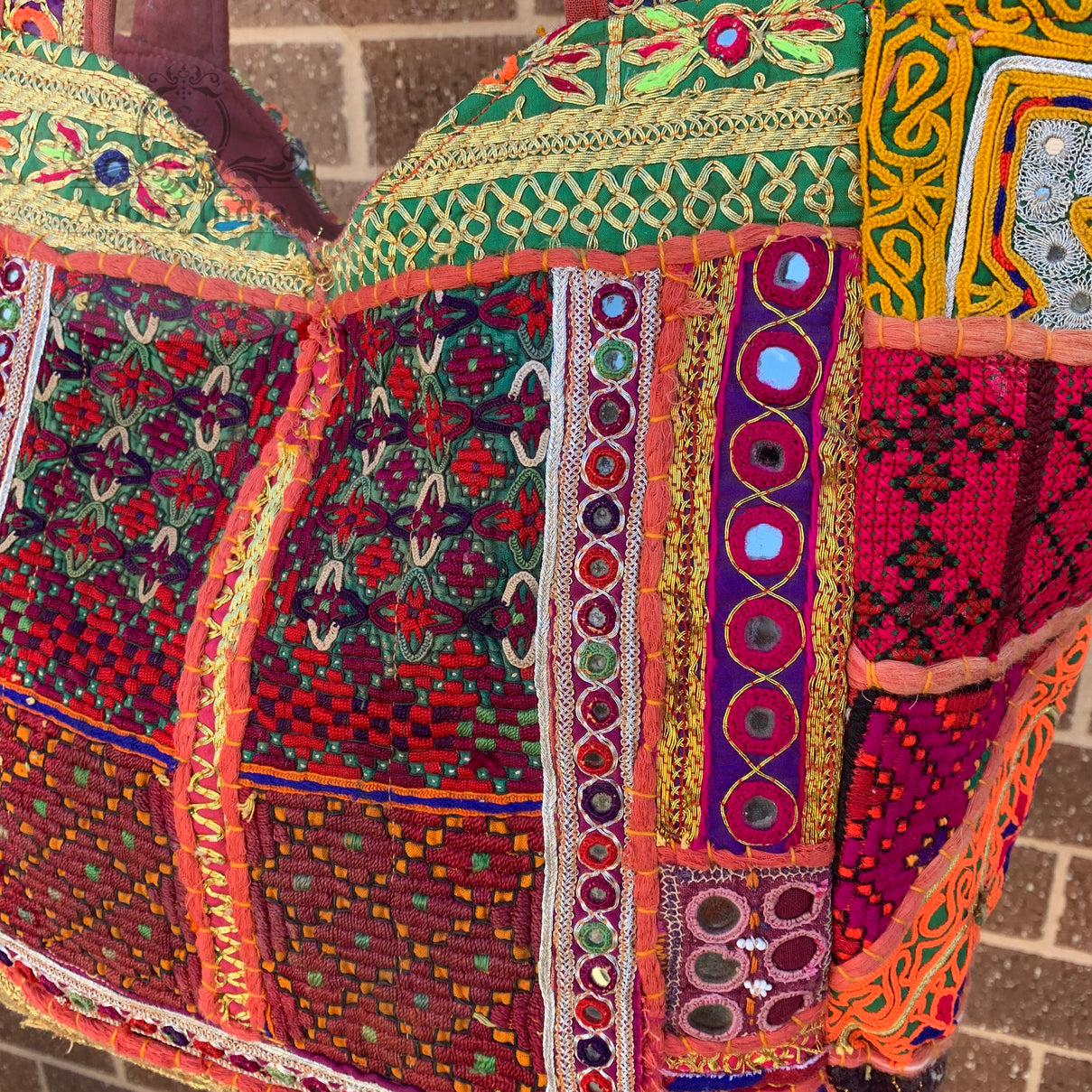 Large Indian Handmade Bohemian Vintage Banjara Tribal Hippy Shoulder Bag-1 - Adore India   