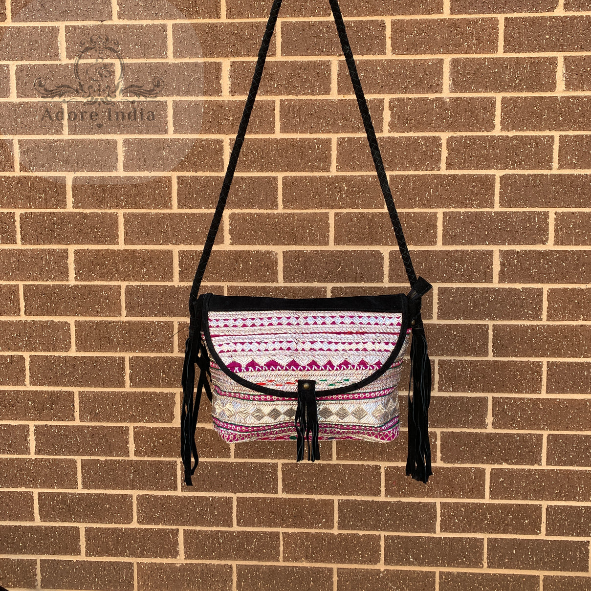 Indian Handmade Bohemian Vintage Tribal Banjara Hippy Shoulder Cross Body Bag-7 - Adore India   