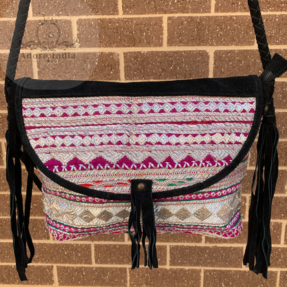 Indian Handmade Bohemian Vintage Tribal Banjara Hippy Shoulder Cross Body Bag-7 - Adore India   