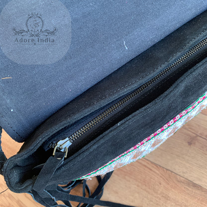 Indian Handmade Bohemian Vintage Tribal Banjara Hippy Shoulder Cross Body Bag-7 - Adore India   