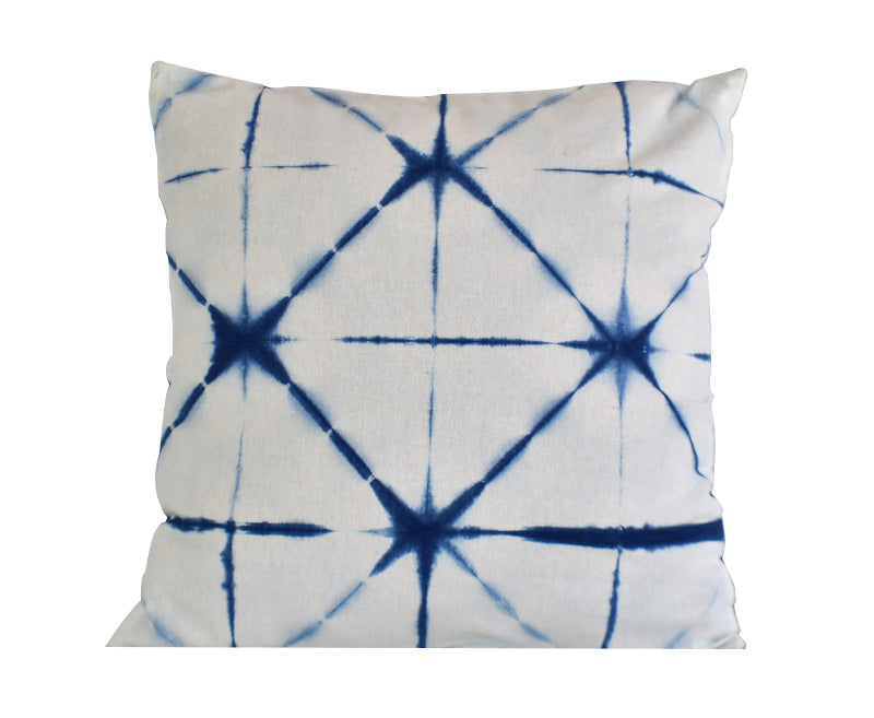 Hand Made Indigo Tie and Dye Orion Cushion Cover 40cms - Adore India   