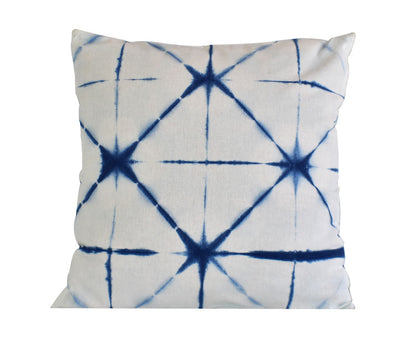 Hand Made Indigo Tie and Dye Orion Cushion Cover 40cms - Adore India   