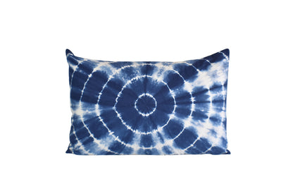 Hand Made Indigo Tie and Dye Circle Pillow Cover - Adore India   