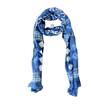 Indian Handmade Indigo Vintage Cotton Indigenous Boho Scarf Stole - Adore India   