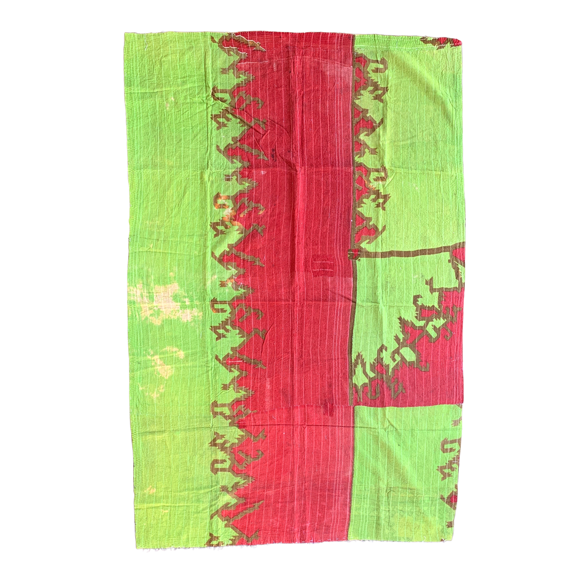 Indian Handmade Reversible Vintage Kantha Auilt Bedspread Neelu - Adore India   
