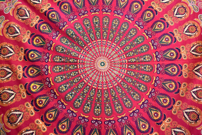 Harmony Red Mandala Throw - Adore India   