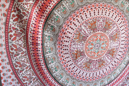 Bird of Prey Red Mandala Throw - Adore India   