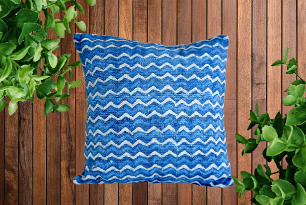 Block Print Heavy Cotton Dari Cushion Cover 65x65cm- IB65-2 - Adore India   