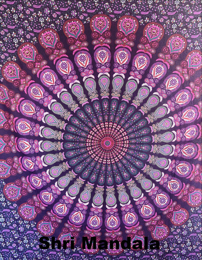 Harmony Pink Purple Mandala Throw - Adore India   