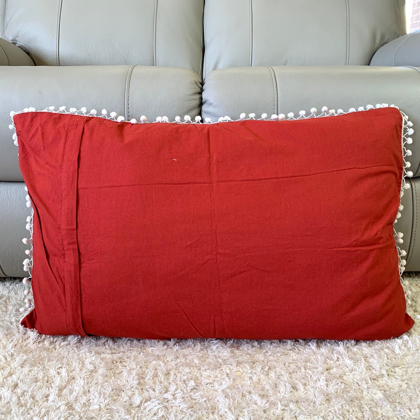 Silk Vintage Kantha Pompom Pillow Cover 7 - Adore India   