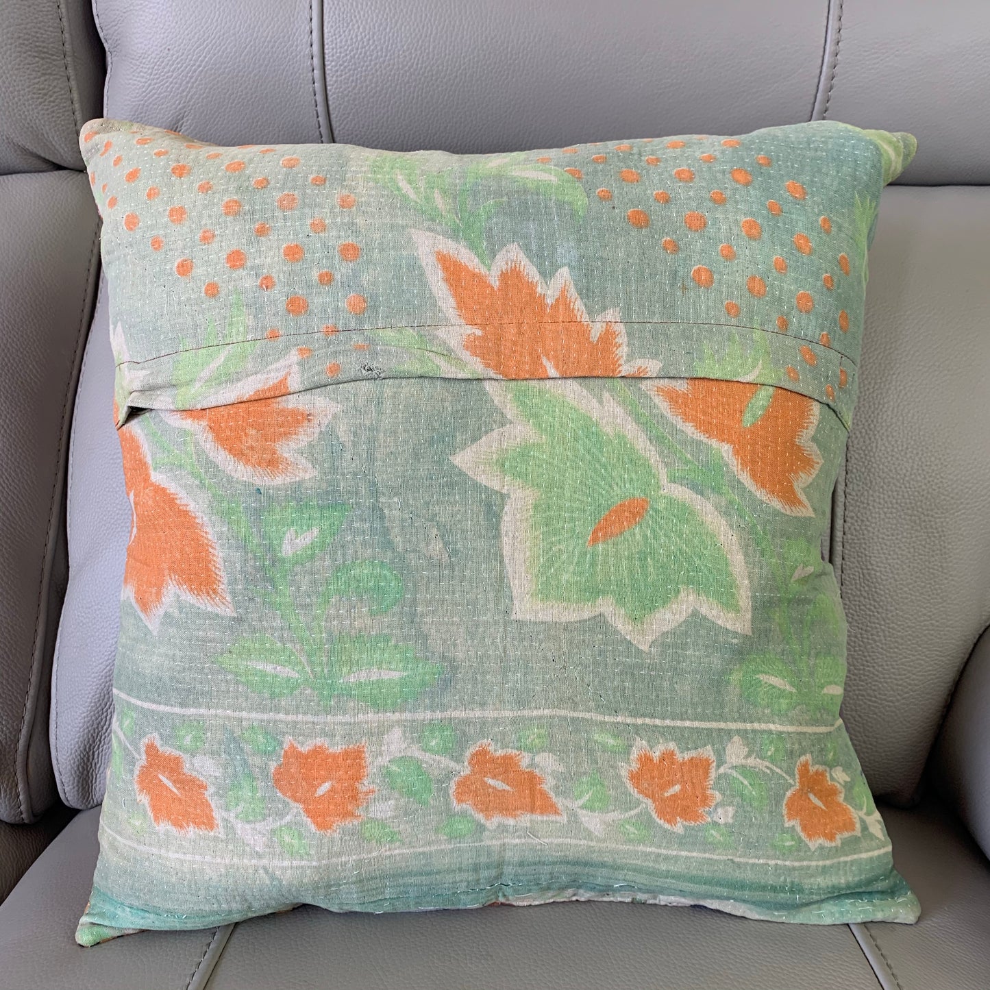 Vintage Kantha Patchwork Cushion Cover 7 - Adore India   